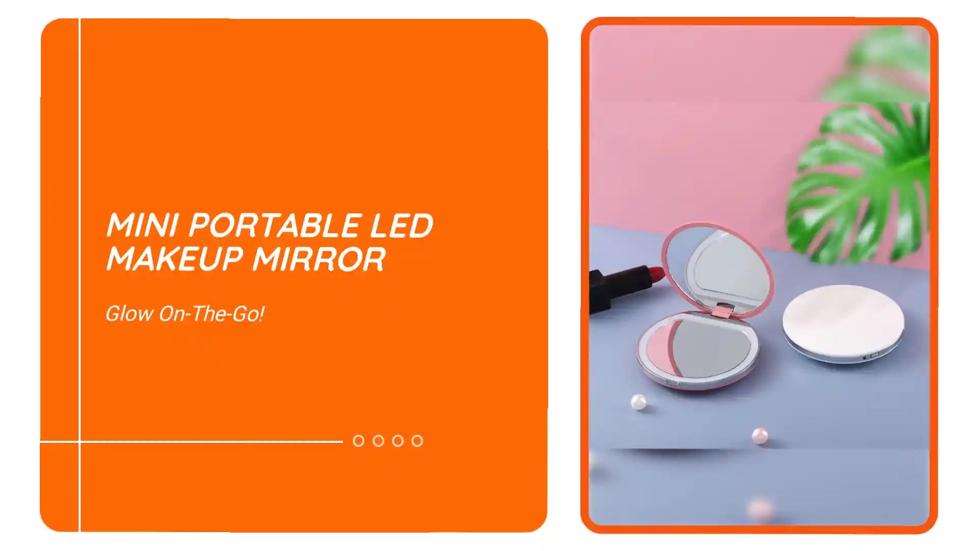 Mini portable LED makeup mirror by@Outfy