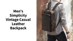 Men's Simplicity Vintage Casual Leather Backpack by@Outfy
