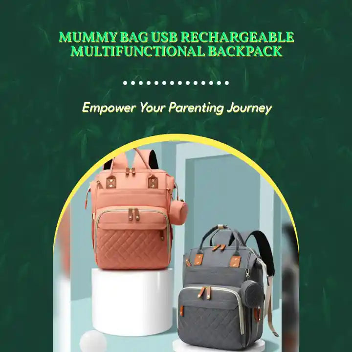 Mummy Bag USB Rechargeable Multifunctional Backpack by@Outfy