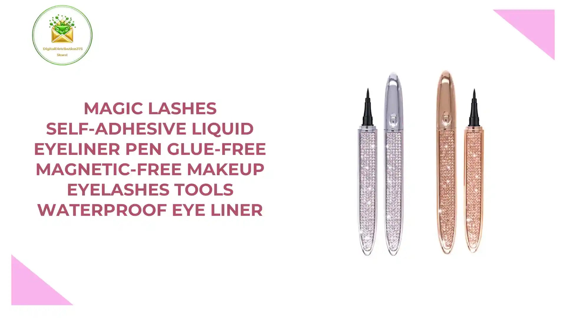 Magic Lashes Self-adhesive Liquid Eyeliner Pen Glue-free Magnetic-free Makeup Eyelashes Tools Waterproof Eye Liner by@Outfy