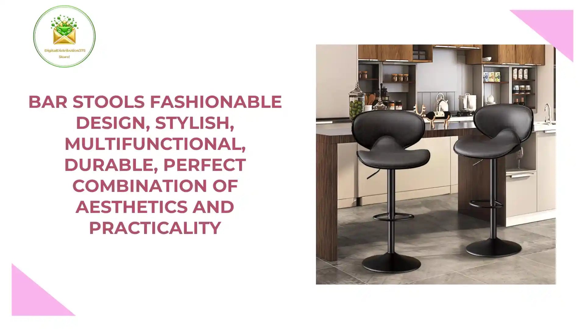 Bar Stools Fashionable Design, Stylish, Multifunctional, Durable, Perfect Combination Of Aesthetics And Practicality by@Outfy