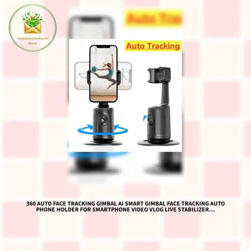 360 Auto Face Tracking Gimbal AI Smart Gimbal Face Tracking Auto Phone Holder For Smartphone Video Vlog Live Stabilizer Tripod by@Outfy