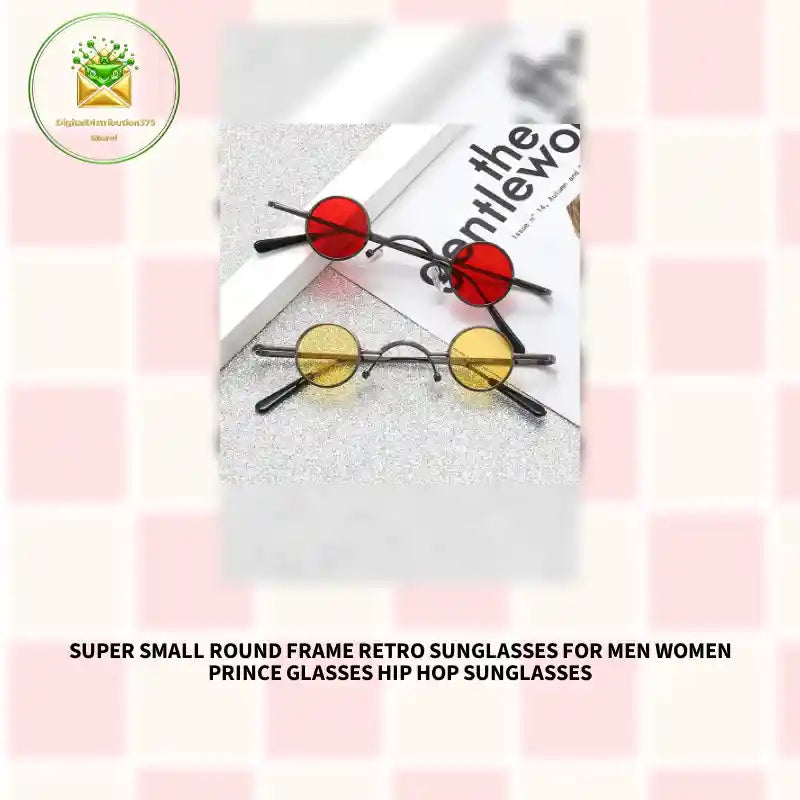 Super Small Round Frame Retro Sunglasses For Men Women Prince Glasses Hip Hop Sunglasses by@Outfy
