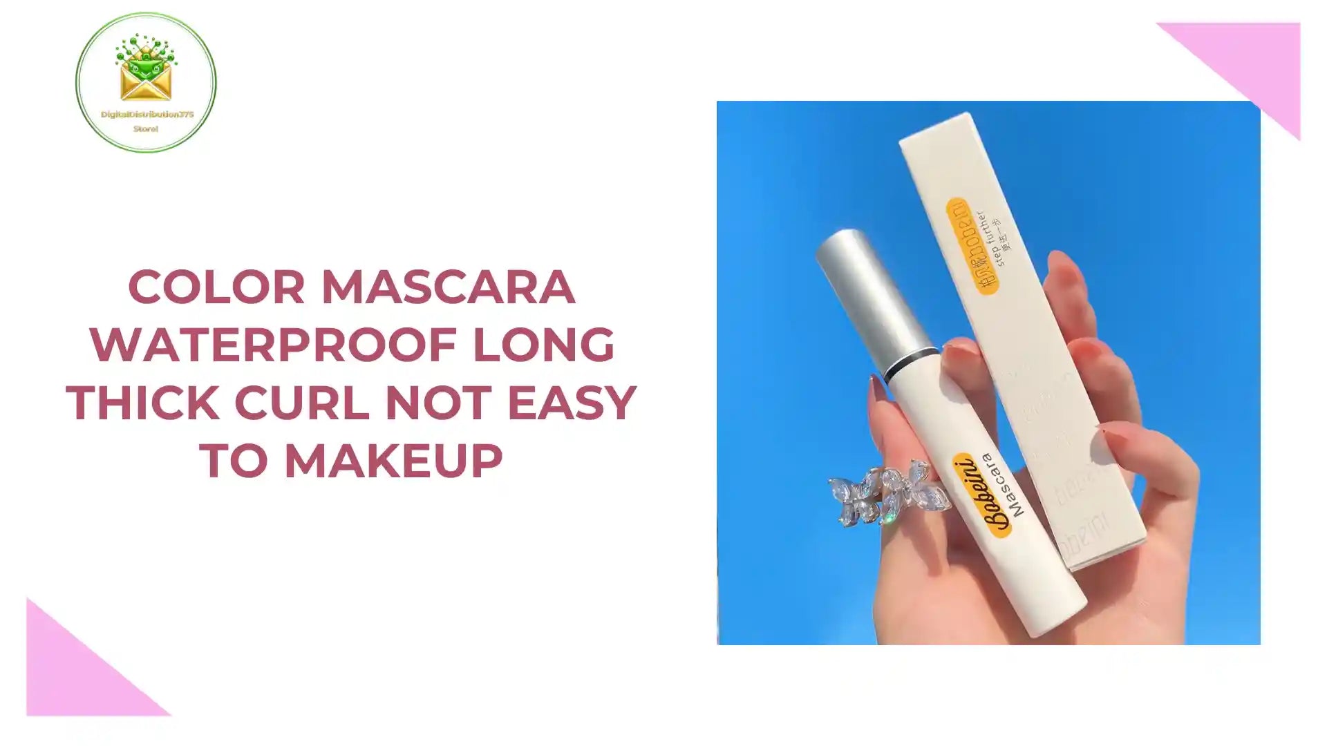 Color Mascara Waterproof Long Thick Curl Not Easy To Makeup by@Outfy