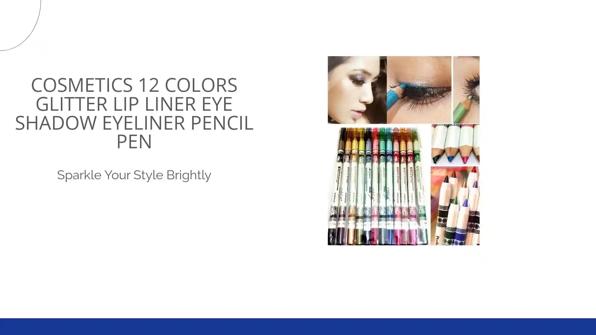 Cosmetics 12 Colors Glitter Lip liner Eye Shadow Eyeliner Pencil Pen by@Outfy