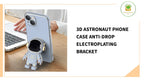 3D Astronaut Phone Case Anti-Drop Electroplating Bracket by@Outfy