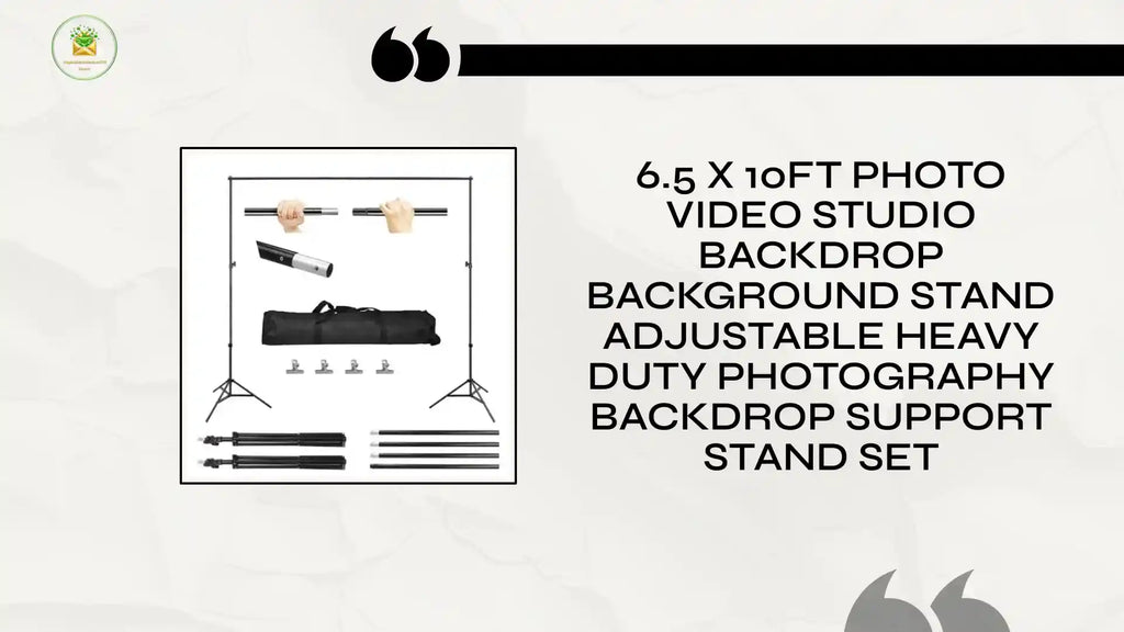 6.5 X 10ft Photo Video Studio Backdrop Background Stand Adjustable Heavy Duty Photography Backdrop Support Stand Set by@Outfy