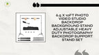 6.5 X 10ft Photo Video Studio Backdrop Background Stand Adjustable Heavy Duty Photography Backdrop Support Stand Set by@Outfy