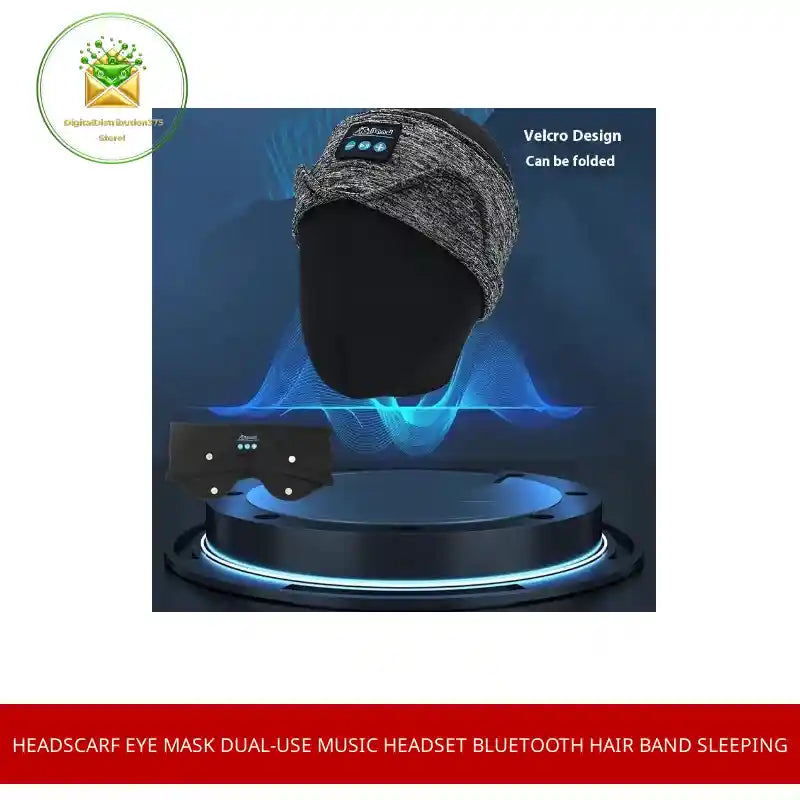 Headscarf Eye Mask Dual-use Music Headset Bluetooth Hair Band Sleeping by@Outfy