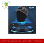 Headscarf Eye Mask Dual-use Music Headset Bluetooth Hair Band Sleeping by@Outfy