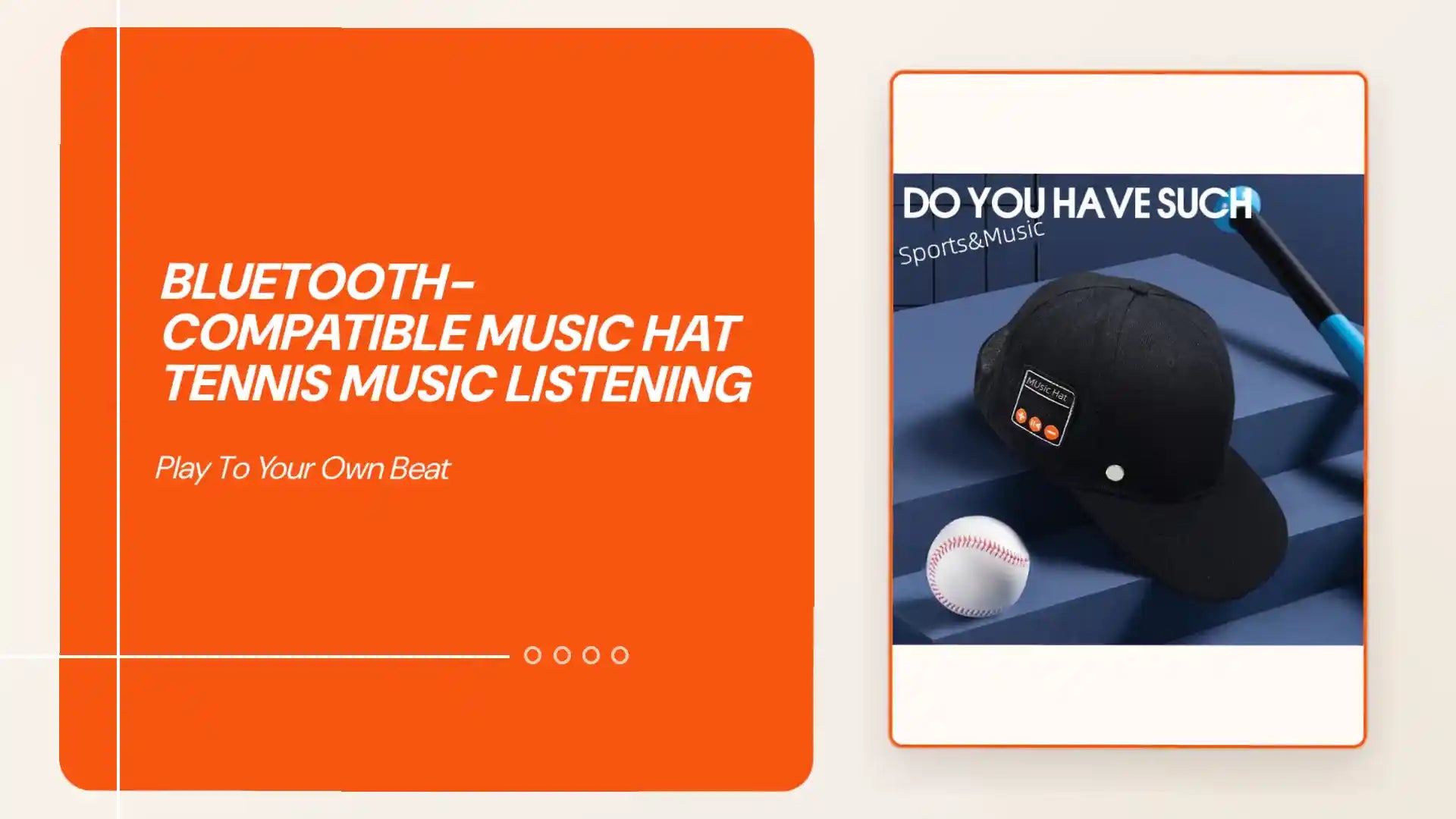 Bluetooth-compatible Music Hat Tennis Music Listening by@Outfy