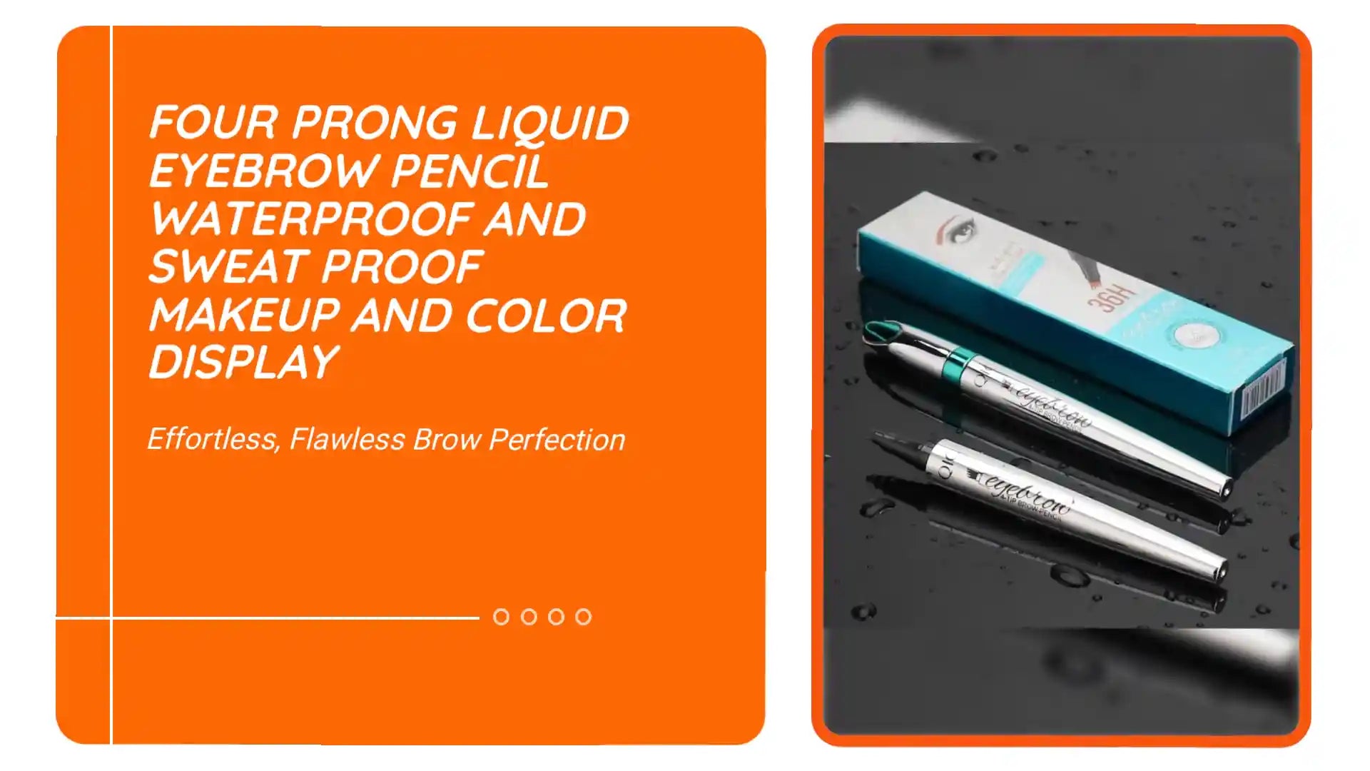 Four Prong Liquid Eyebrow Pencil Waterproof And Sweat Proof Makeup And Color Display by@Outfy
