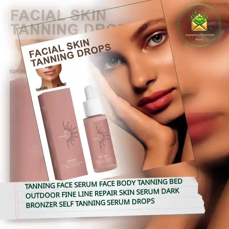 Tanning Face Serum Face Body Tanning Bed Outdoor Fine Line Repair Skin Serum Dark Bronzer Self Tanning Serum Drops by@Outfy