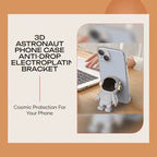 3D Astronaut Phone Case Anti-Drop Electroplating Bracket by@Outfy
