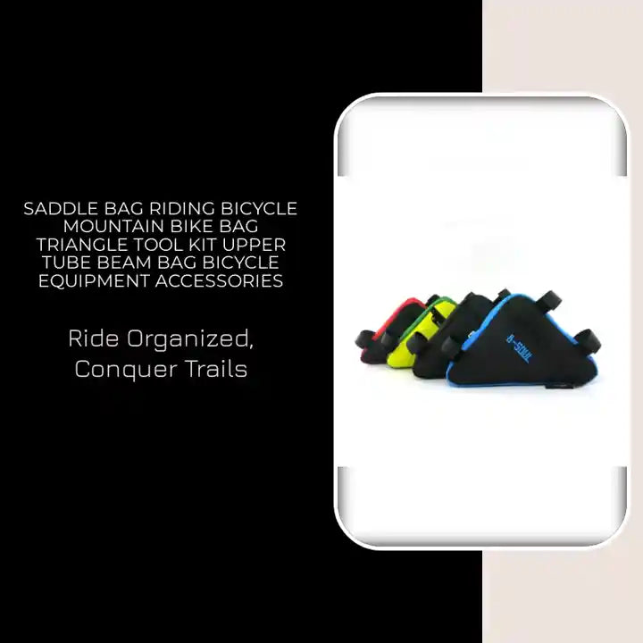 Saddle bag riding bicycle mountain bike bag triangle tool kit upper tube beam bag bicycle equipment accessories by@Outfy