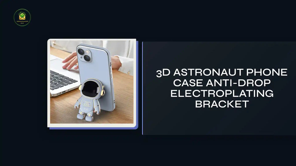 3D Astronaut Phone Case Anti-Drop Electroplating Bracket by@Outfy