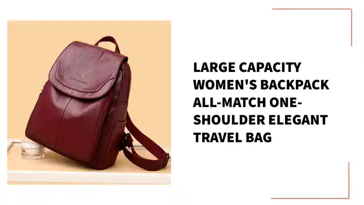 Large Capacity Women's Backpack All-match One-shoulder Elegant Travel Bag by@Outfy