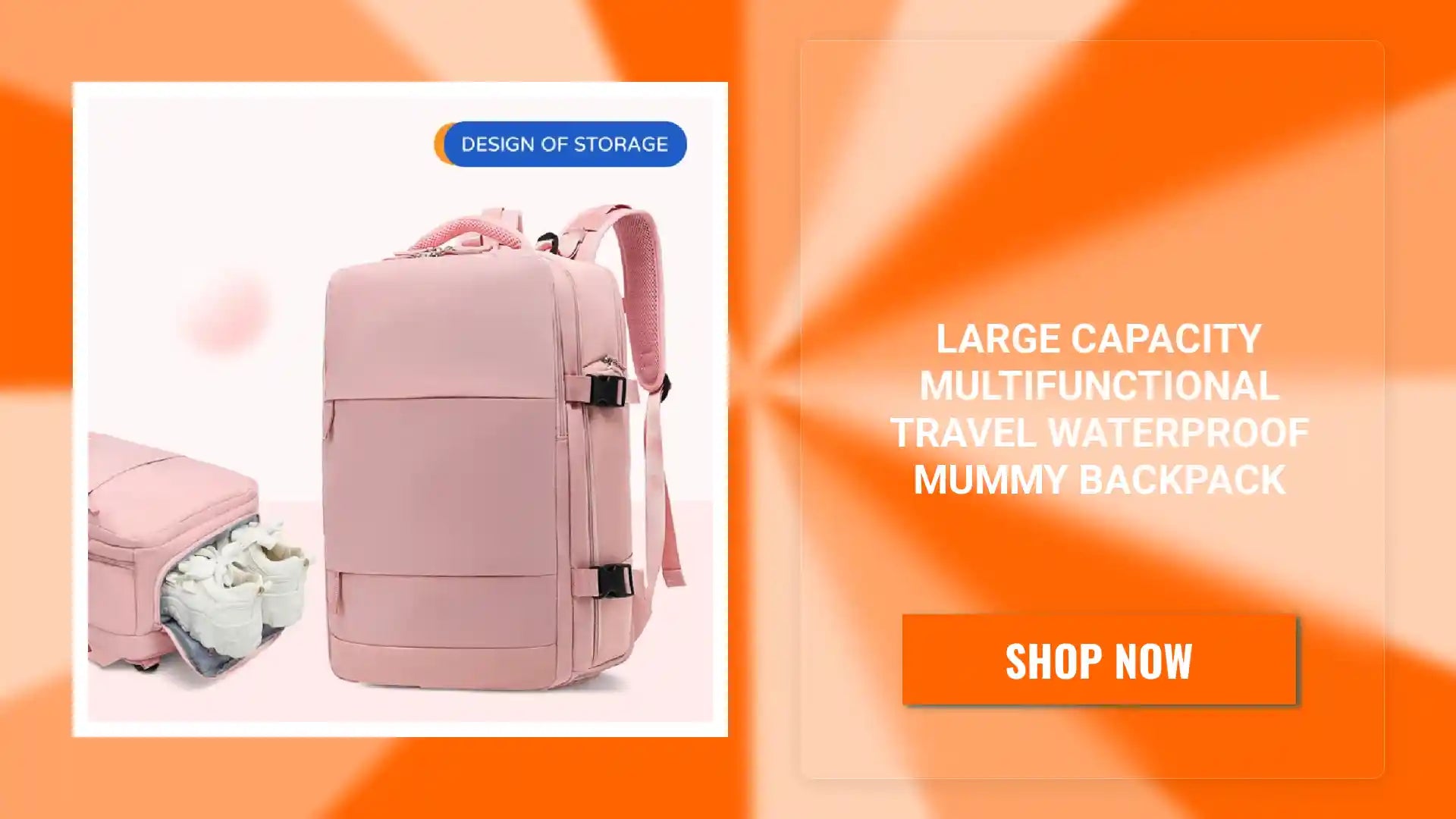 Large Capacity Multifunctional Travel Waterproof Mummy Backpack by@Outfy