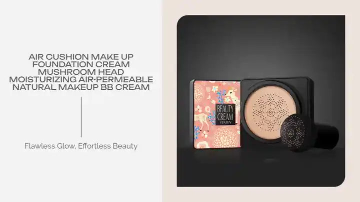 Air Cushion Make up Foundation Cream Mushroom Head Moisturizing Air-permeable Natural Makeup BB Cream by@Outfy