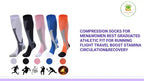 Compression Socks For Men&amp;Women Best Graduated Athletic Fit For Running Flight Travel Boost Stamina Circulation&amp;Recovery by@Outfy