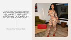 Women's Printed Slim-Fit Hip-Lift Sports Jumpsuit by@Outfy