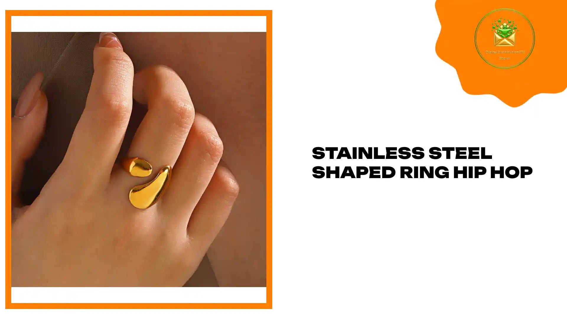 Stainless Steel Shaped Ring Hip Hop by@Outfy
