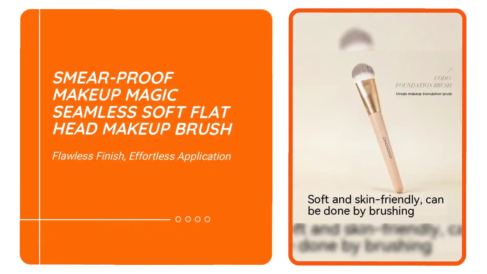 Smear-proof Makeup Magic Seamless Soft Flat Head Makeup Brush by@Outfy