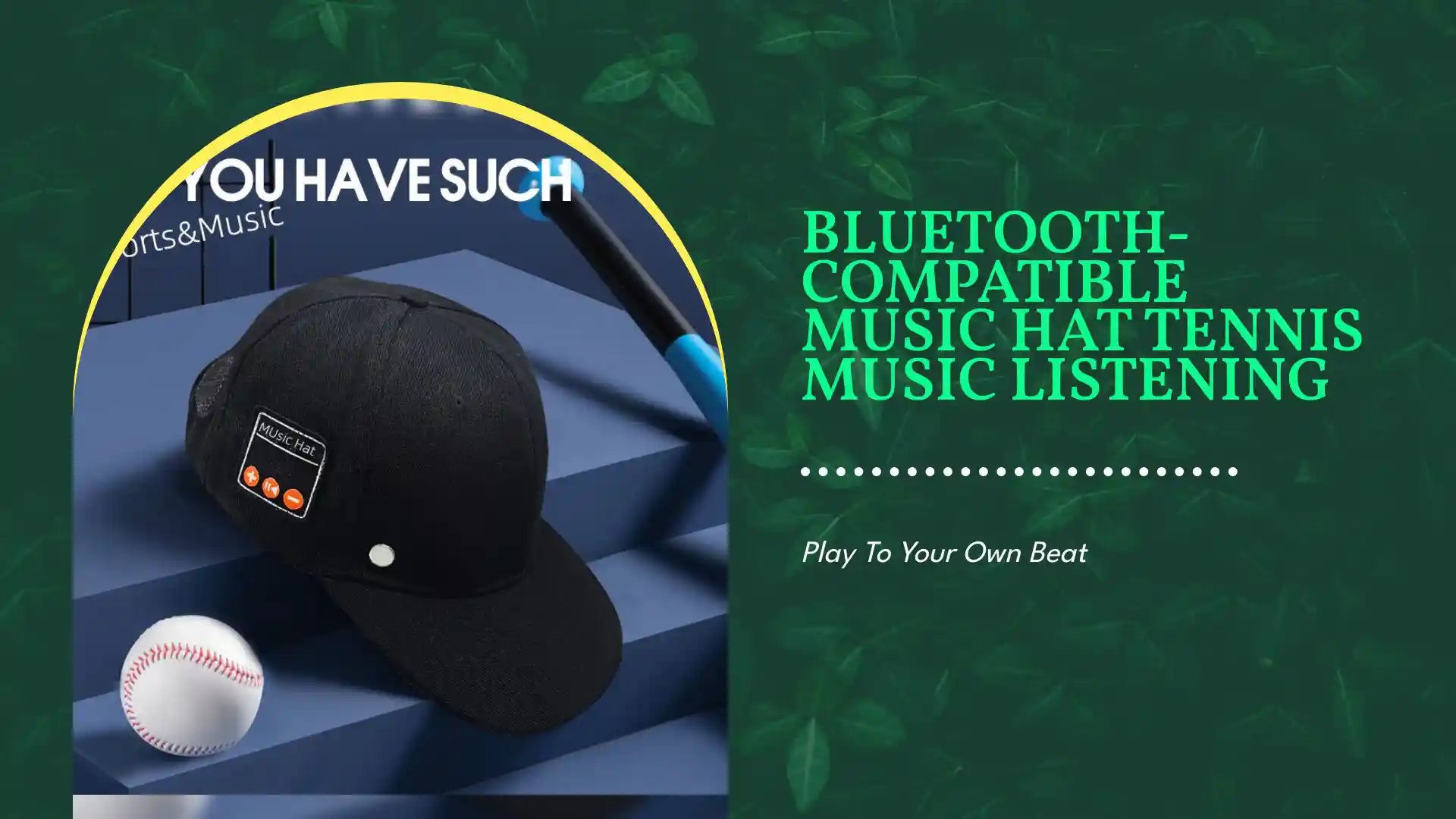 Bluetooth-compatible Music Hat Tennis Music Listening by@Outfy