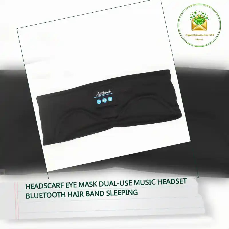 Headscarf Eye Mask Dual-use Music Headset Bluetooth Hair Band Sleeping by@Outfy