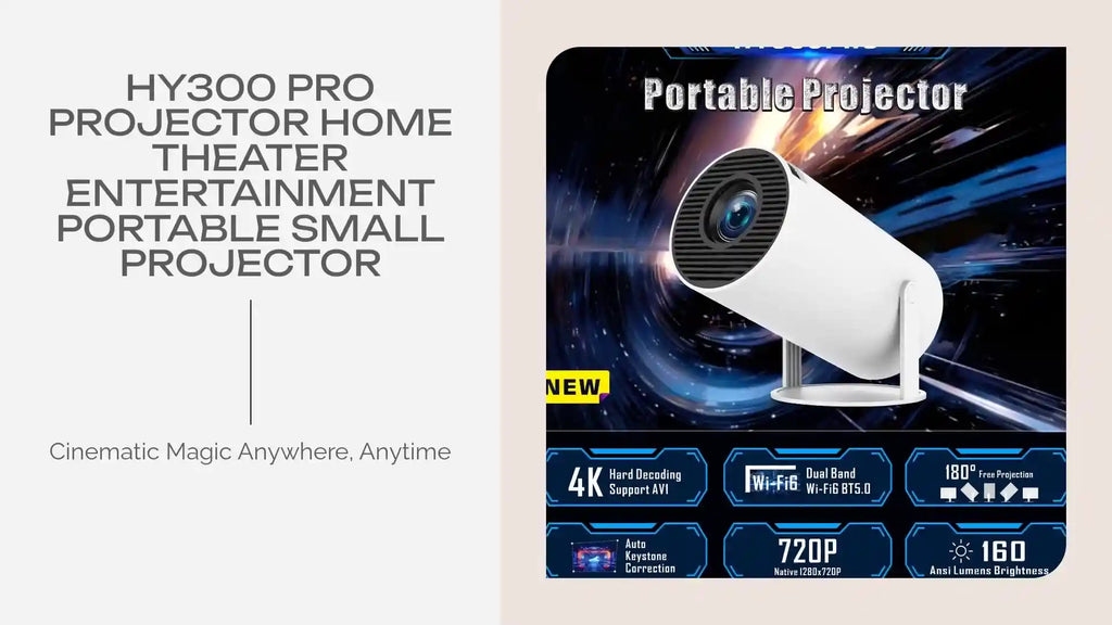 HY300 Pro Projector Home Theater Entertainment Portable Small Projector by@Outfy