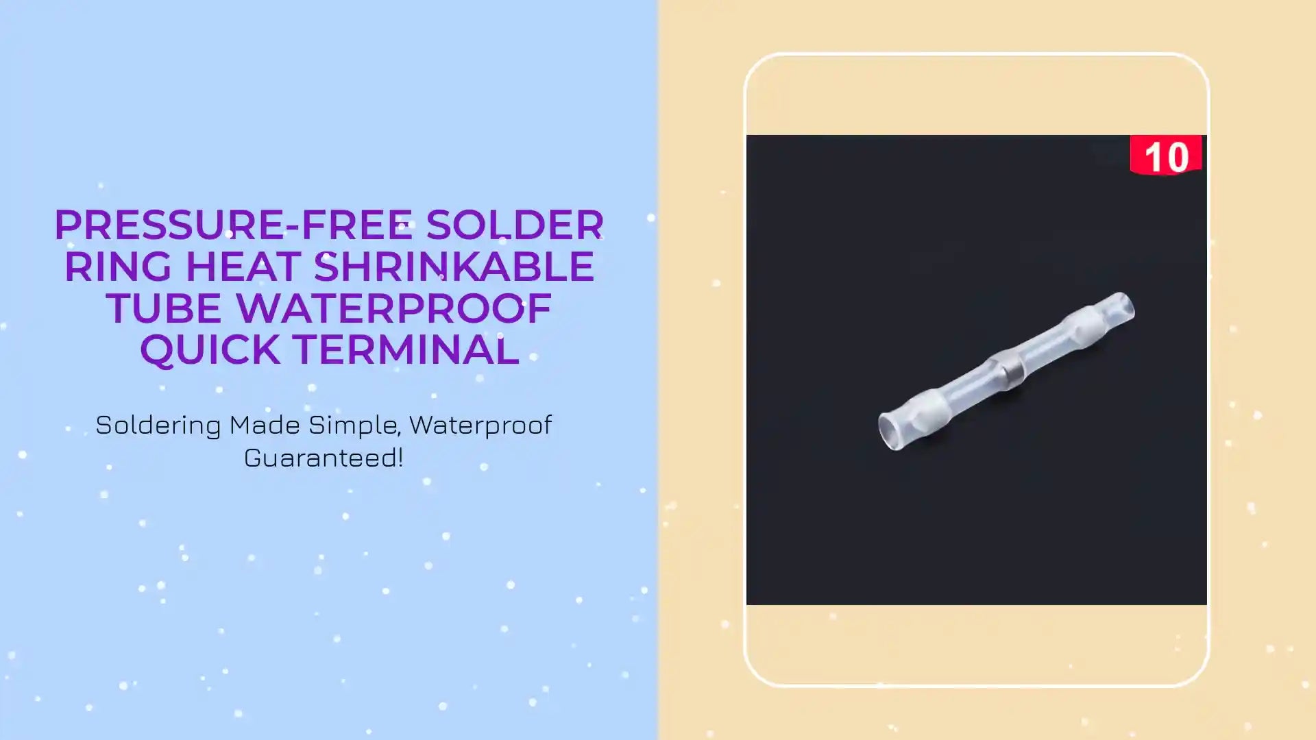 Pressure-Free Solder Ring Heat Shrinkable Tube Waterproof Quick Terminal by@Outfy