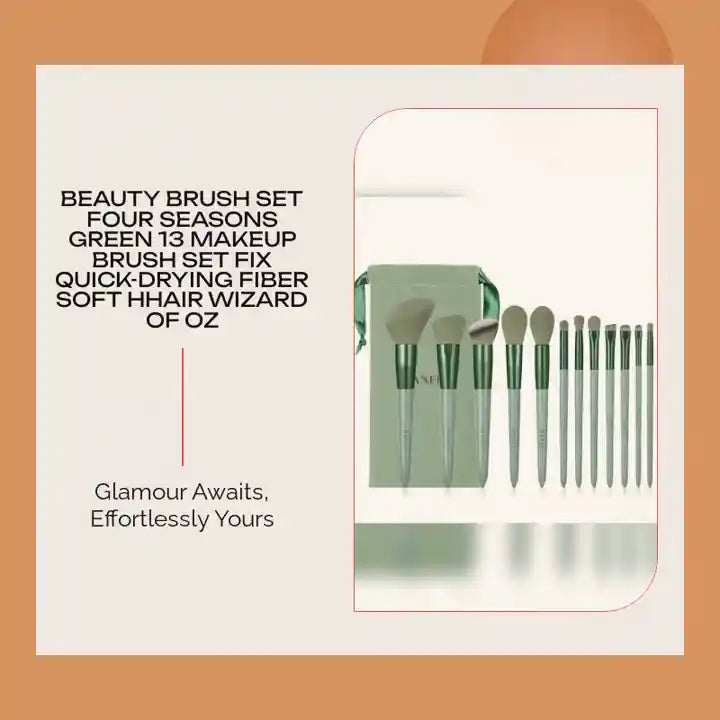 Beauty Brush Set Four Seasons Green 13 Makeup Brush Set Fix Quick-Drying Fiber Soft Hhair Wizard Of Oz by@Outfy