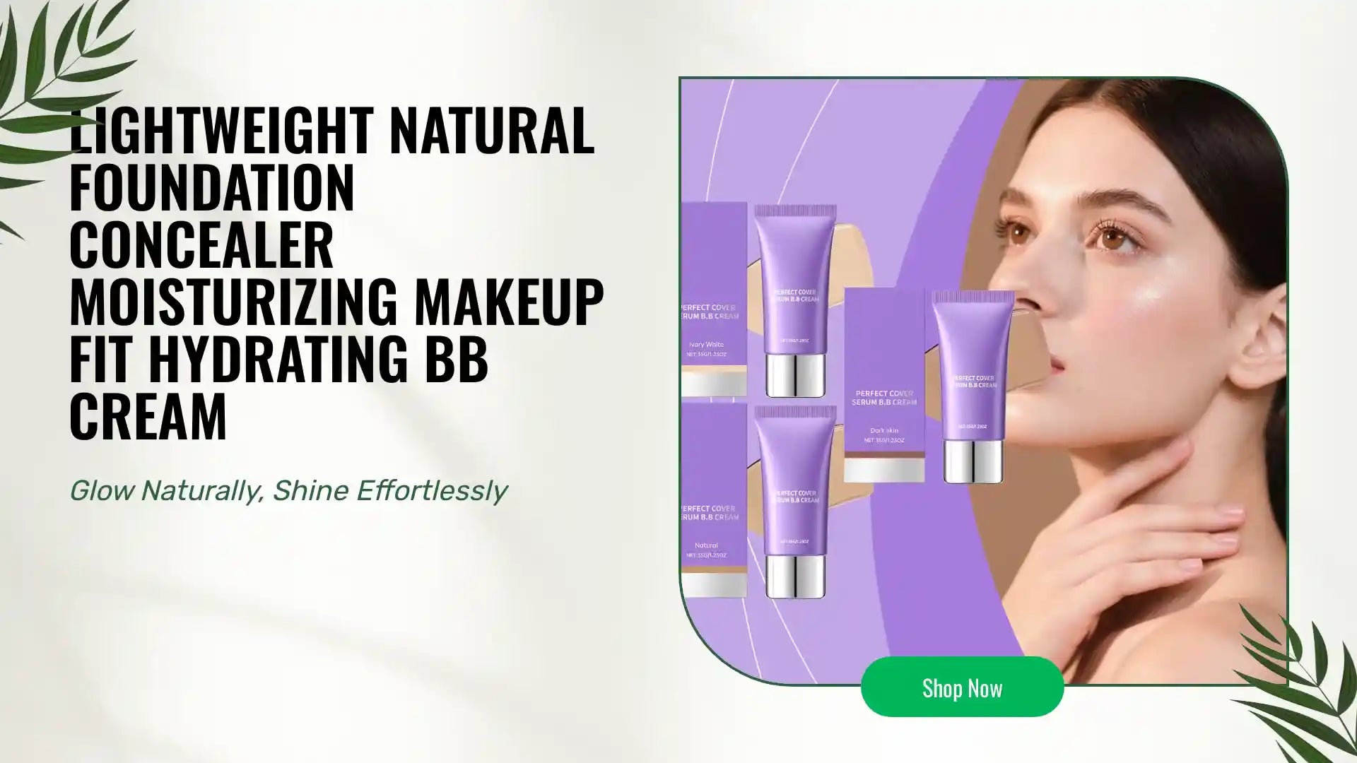 Lightweight Natural Foundation Concealer Moisturizing Makeup Fit Hydrating BB Cream by@Outfy