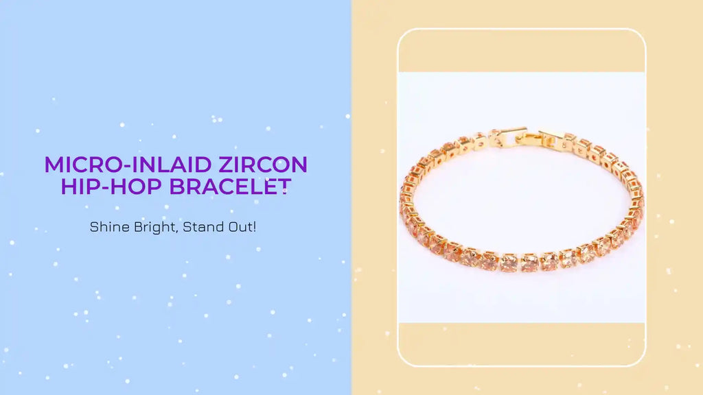 Micro-inlaid zircon hip-hop bracelet by@Outfy