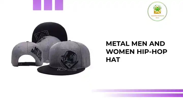 Metal men and women hip-hop hat by@Outfy