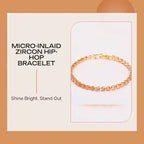 Micro-inlaid zircon hip-hop bracelet by@Outfy