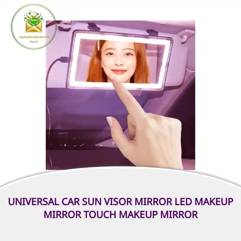 Universal Car Sun Visor Mirror LED Makeup Mirror Touch Makeup Mirror by@Outfy