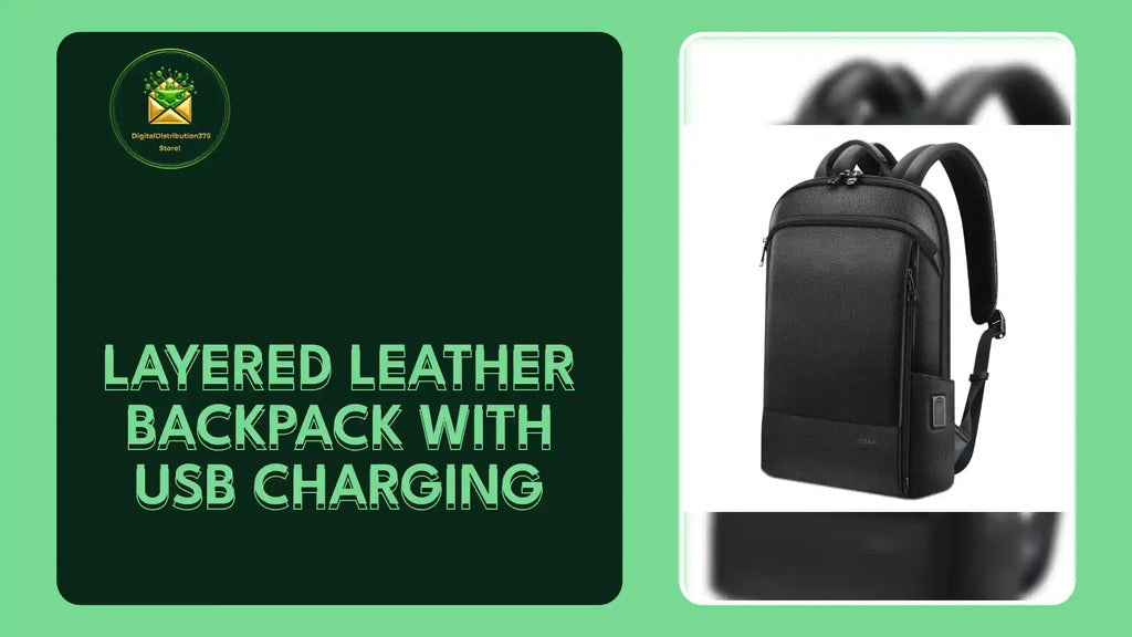 Layered Leather Backpack With Usb Charging by@Outfy