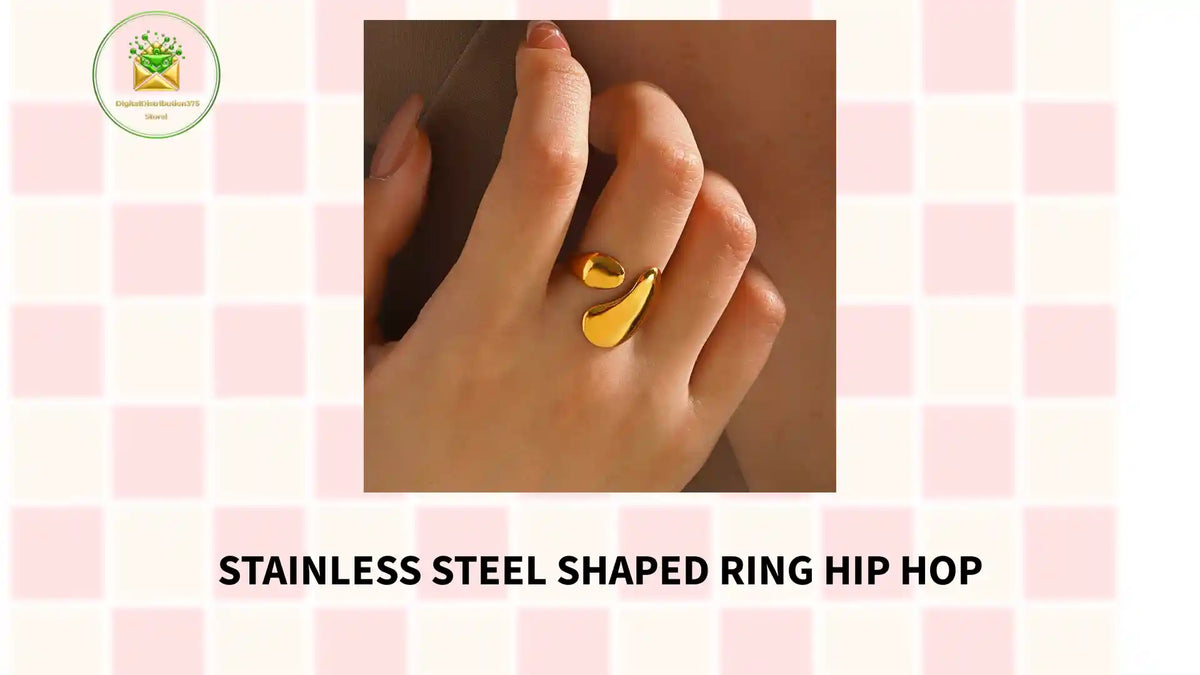 Stainless Steel Shaped Ring Hip Hop by@Outfy
