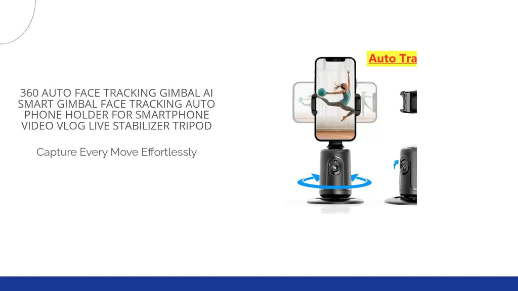 360 Auto Face Tracking Gimbal AI Smart Gimbal Face Tracking Auto Phone Holder For Smartphone Video Vlog Live Stabilizer Tripod by@Outfy