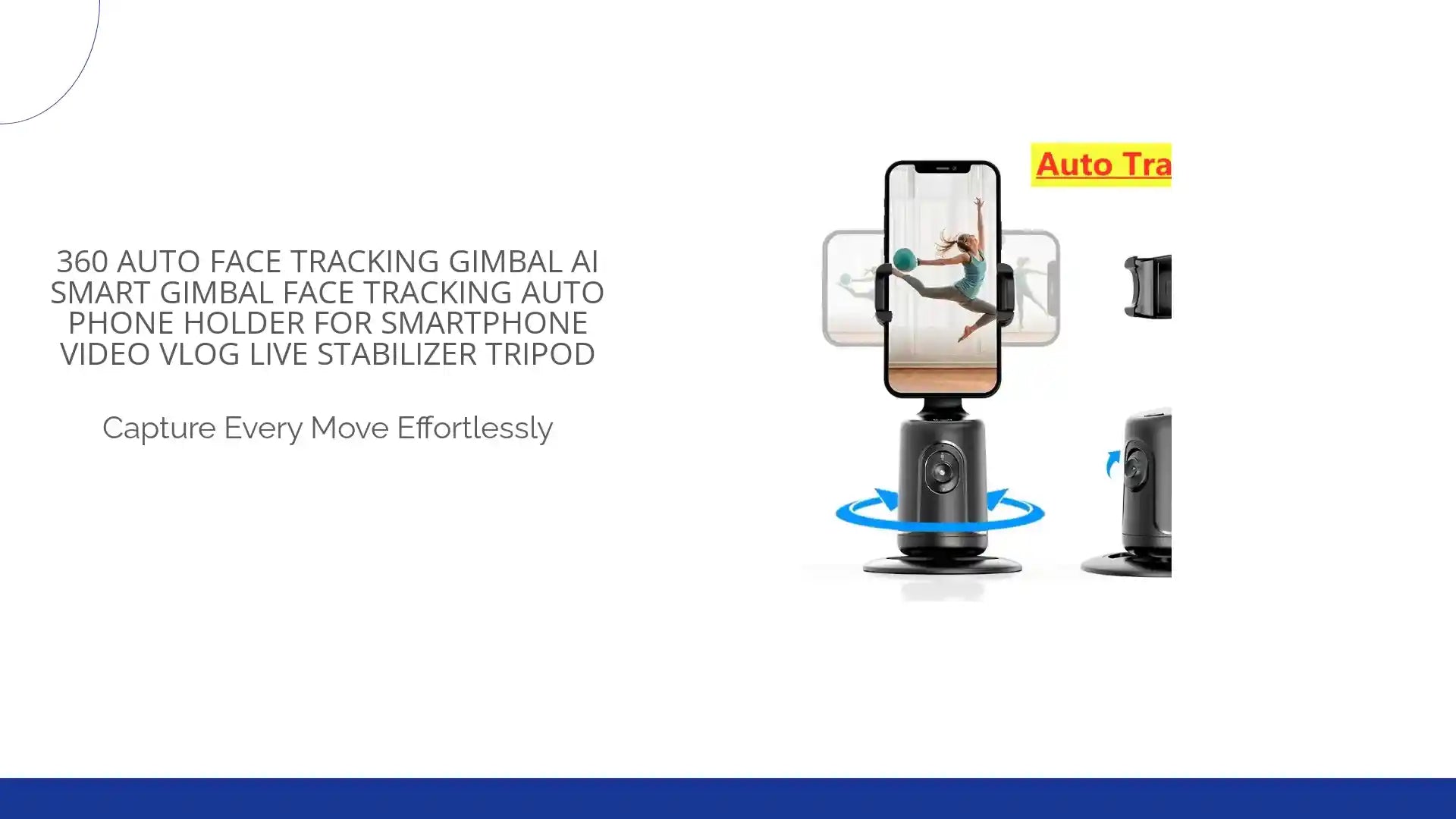360 Auto Face Tracking Gimbal AI Smart Gimbal Face Tracking Auto Phone Holder For Smartphone Video Vlog Live Stabilizer Tripod by@Outfy