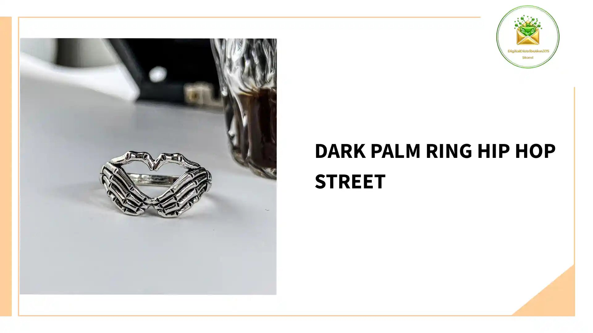 Dark Palm Ring Hip Hop Street by@Outfy