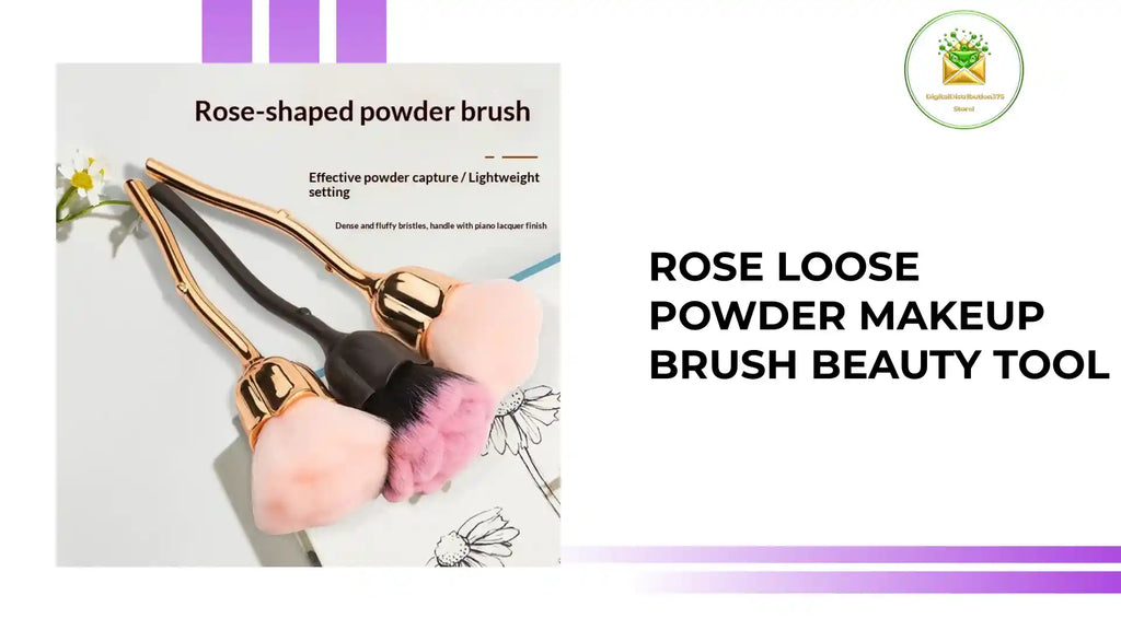 Rose Loose Powder Makeup Brush Beauty Tool by@Outfy