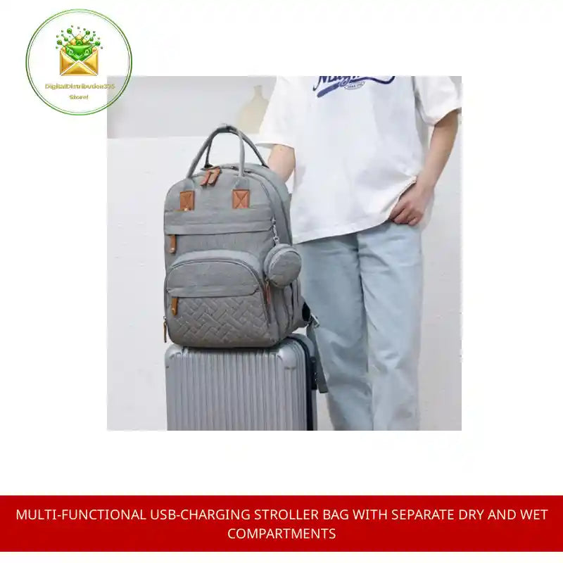 Multi-functional USB-charging Stroller Bag With Separate Dry And Wet Compartments by@Outfy