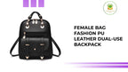 Female bag fashion PU leather dual-use backpack by@Outfy
