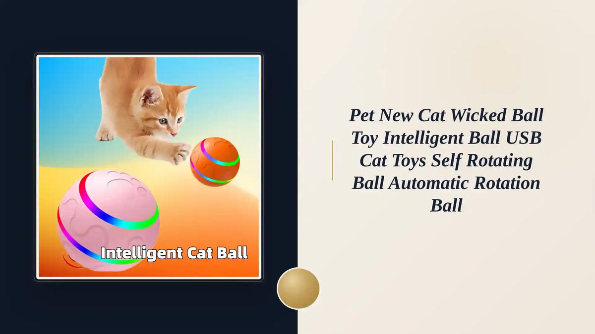 Pet New Cat Wicked Ball Toy Intelligent Ball USB Cat Toys Self Rotating Ball Automatic Rotation Ball by@Outfy
