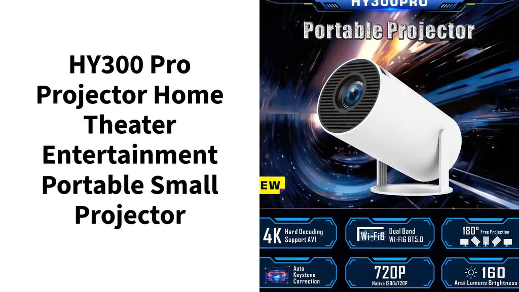HY300 Pro Projector Home Theater Entertainment Portable Small Projector by@Outfy