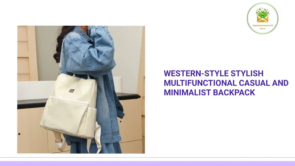 Western-style Stylish Multifunctional Casual And Minimalist Backpack by@Outfy