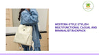 Western-style Stylish Multifunctional Casual And Minimalist Backpack by@Outfy