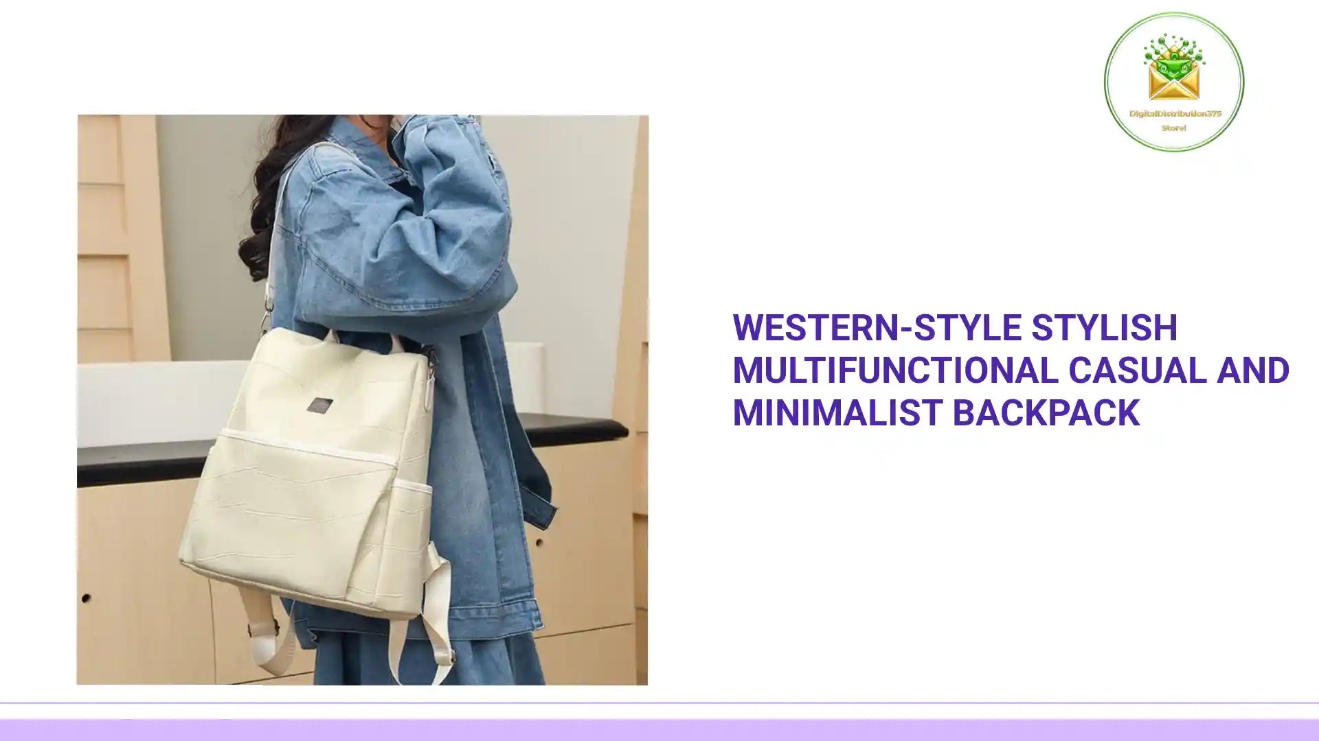 Western-style Stylish Multifunctional Casual And Minimalist Backpack by@Outfy